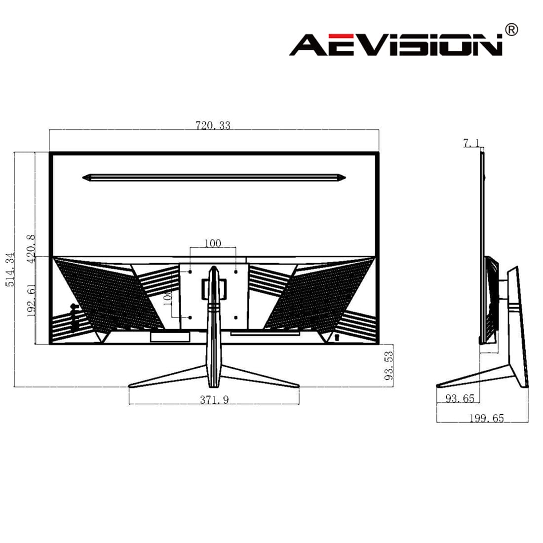32-inch PC Monitor Thin And Simple For Office And CCTV