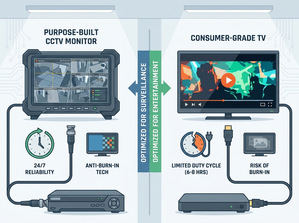 CCTV Monitor vs TV